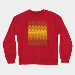 Autumn Fall Leaves Pattern | Brown Crewneck Sweatshirt